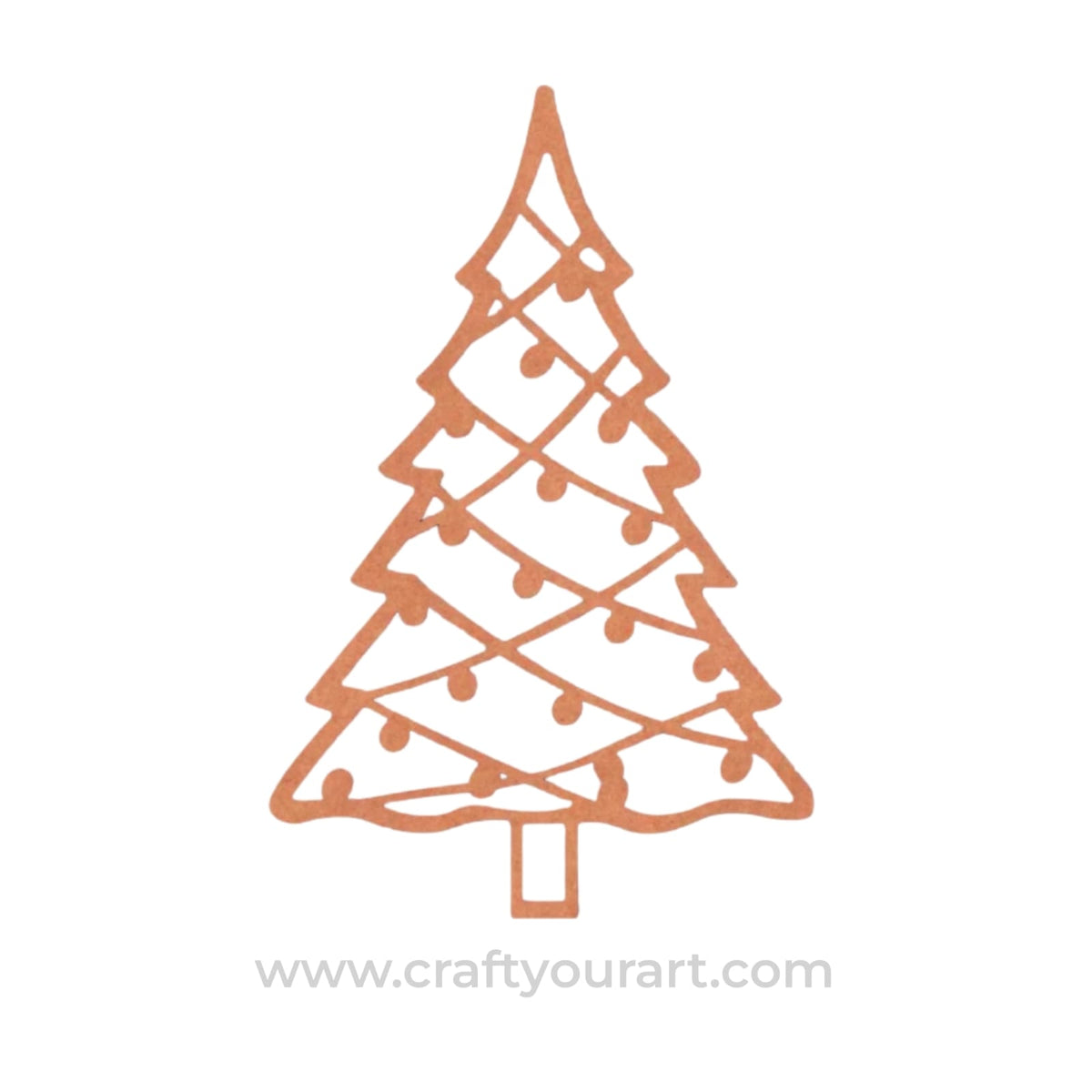 Christmas Tree Cutout MDF Design 8