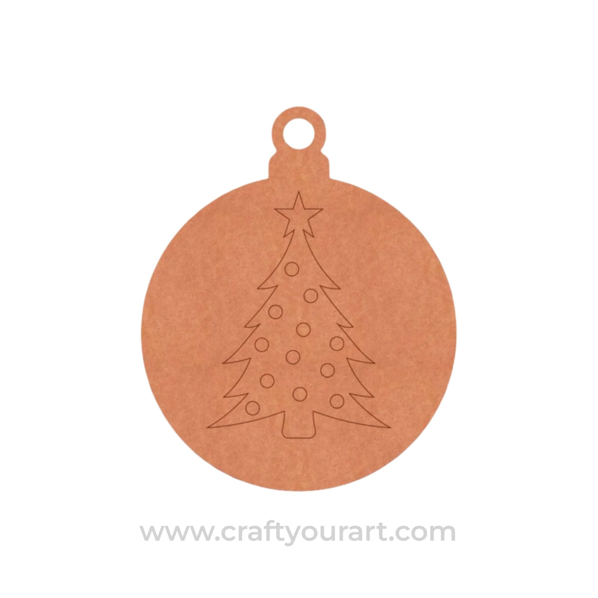 Christmas Tree Ornament Pre Marked MDF Design 1