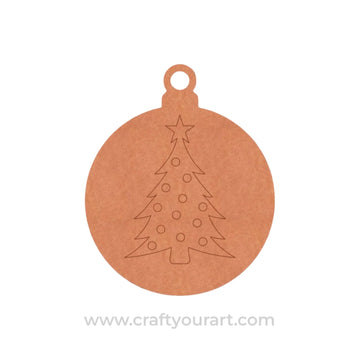 Christmas Tree Ornament Pre Marked MDF Design 1