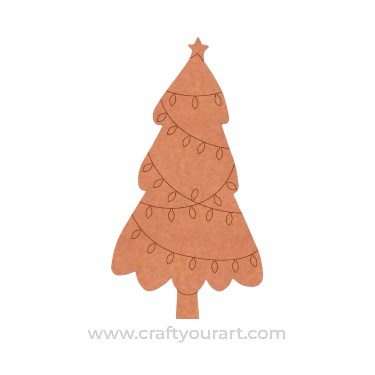 Christmas Tree Pre Marked MDF Design 1
