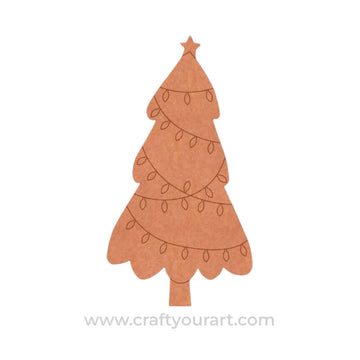 Christmas Tree Pre Marked MDF Design 1