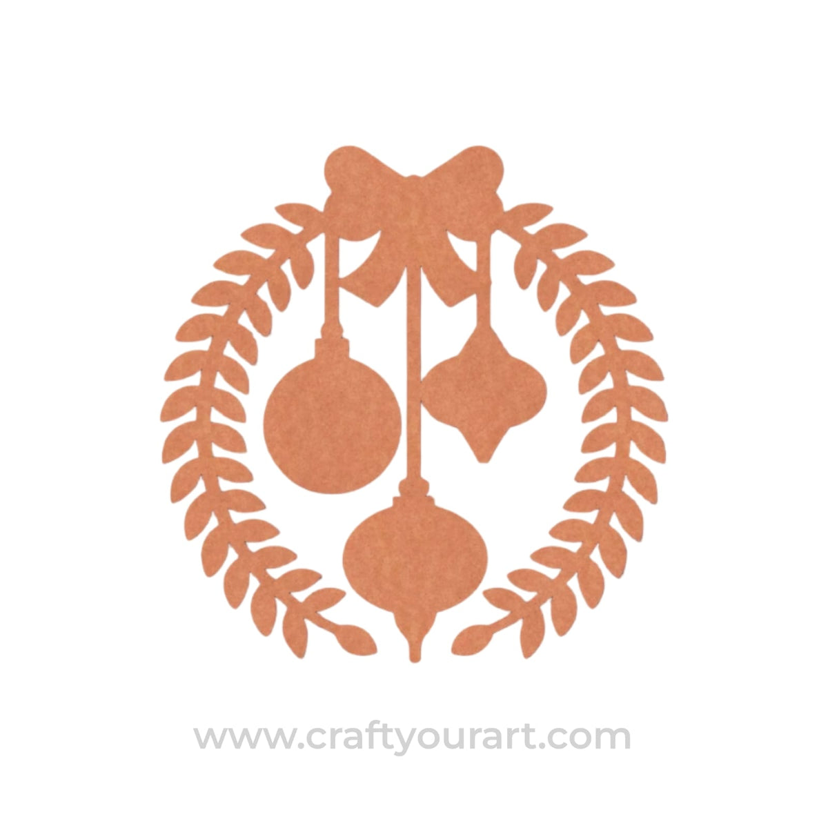 Christmas Wreath Cutout MDF Design 10
