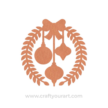 Christmas Wreath Cutout MDF Design 10
