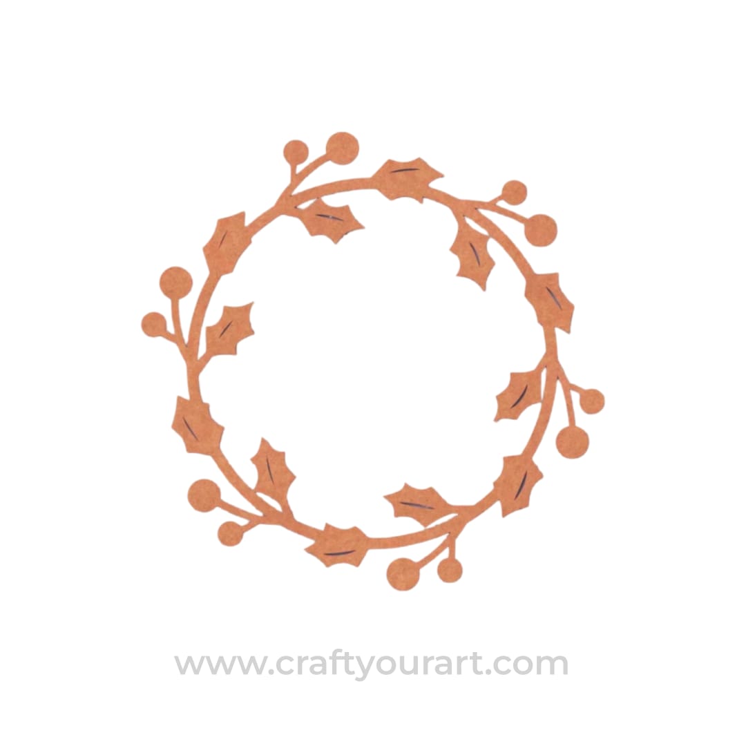 Christmas Wreath Cutout MDF Design 11