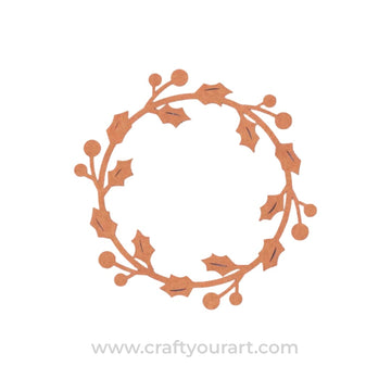 Christmas Wreath Cutout MDF Design 11