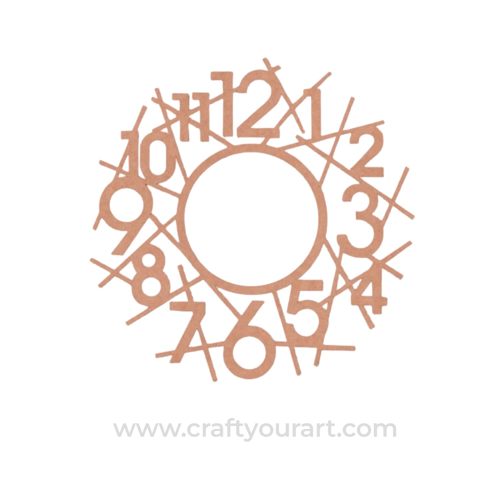 Clock Base Cutout MDF Design 1