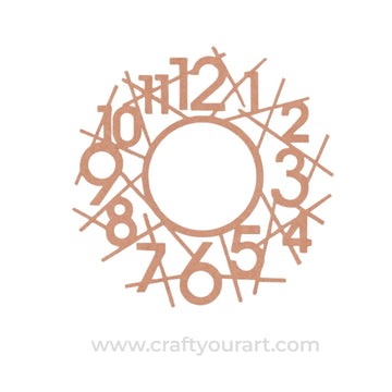 Clock Base Cutout MDF Design 1