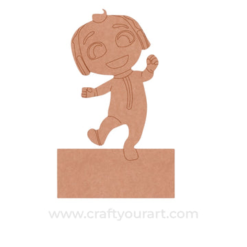 Cocomelon Boy Nameplate Pre Marked MDF Design 1