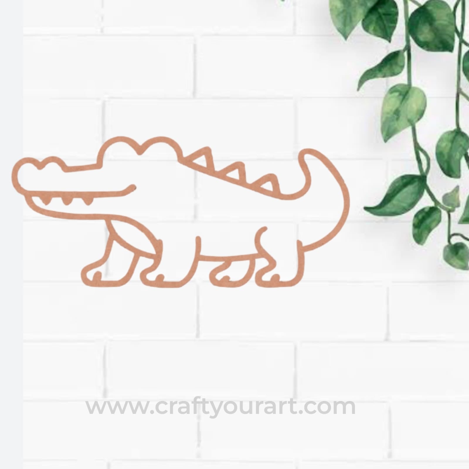Crocodile Cutout MDF Design 1