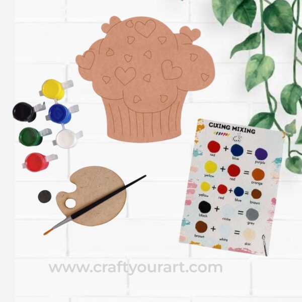 Cupcake Pre Marked MDF DIY Kit Design 10