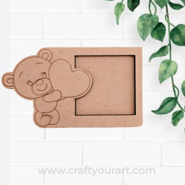 Cute Love Three Layered Photo Frame MDF Design 1