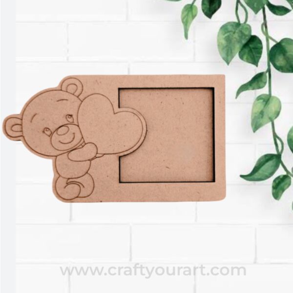 Cute Love Three Layered Photo Frame MDF Design 1