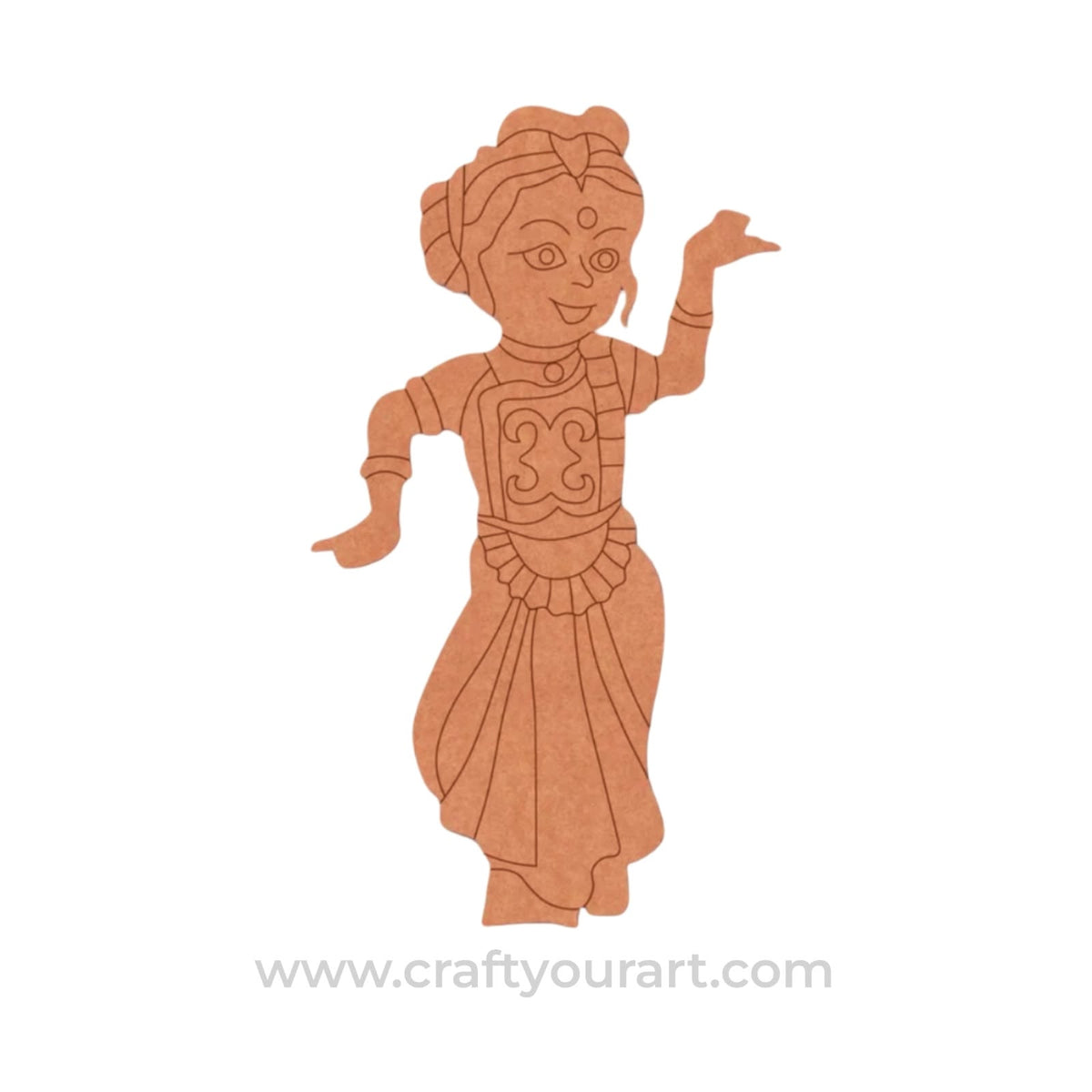 Dancing Woman Pre Marked MDF Design 1