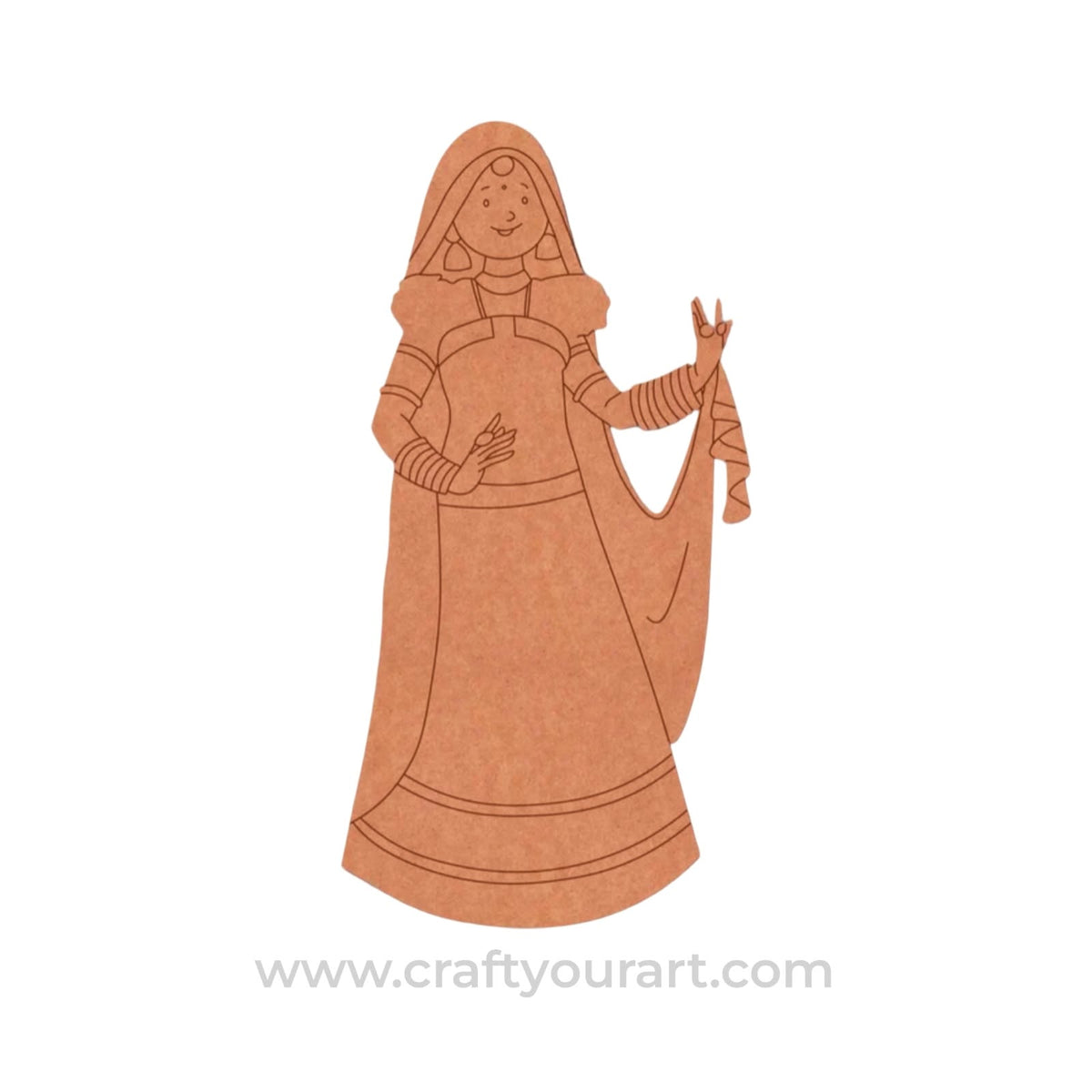 Dancing Woman Pre Marked MDF Design 27