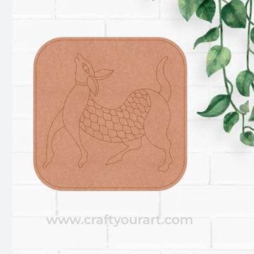 Deer Gond Art Pre Marked Base MDF Design 1