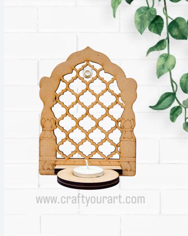 Designer Jharokha Tealight Pre Marked MDF Design 8