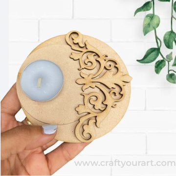 Designer Tealight Holder MDF Design 6