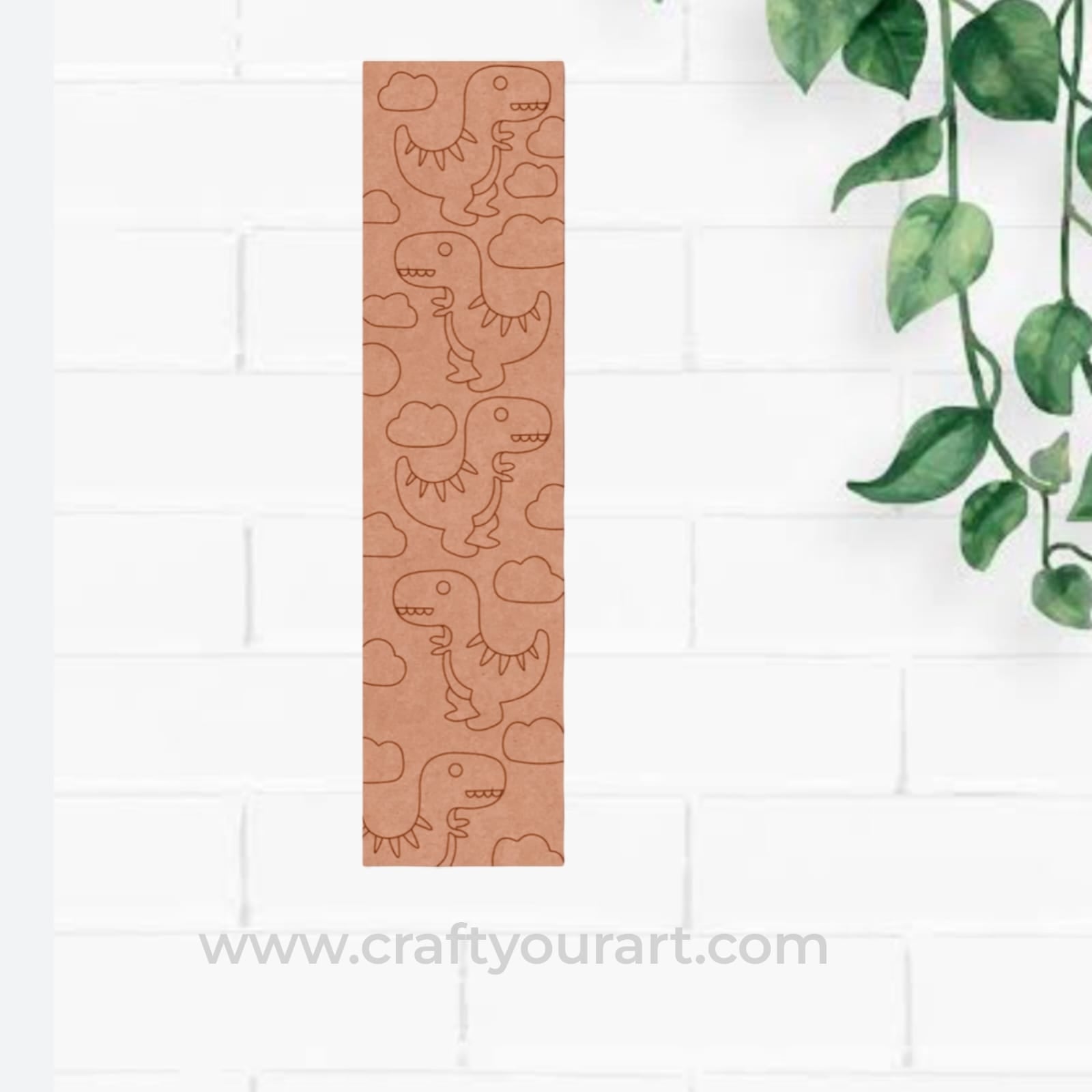Dinosaur Bookmark Pre Marked MDF Design 1