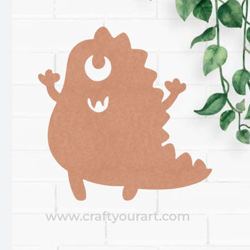 Dinosaur Cartoon Cutout MDF Design 1