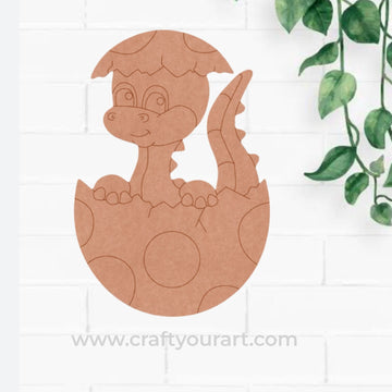 Dinosaur In Egg Pre Marked MDF Design 1