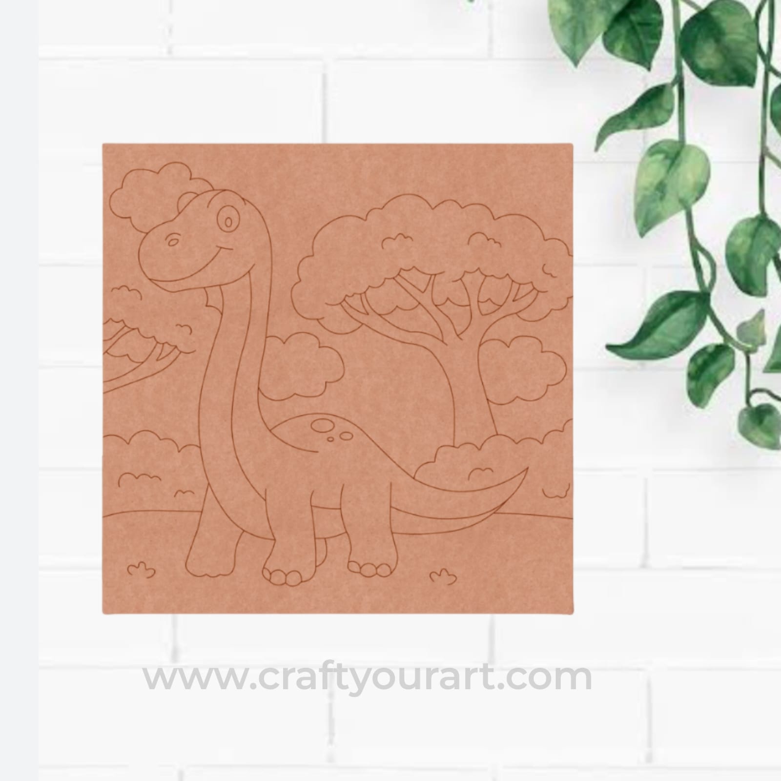 Dinosaur Pre Marked Base MDF Design 1