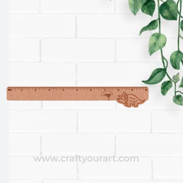Dinosaur Ruler Scale MDF Design 1