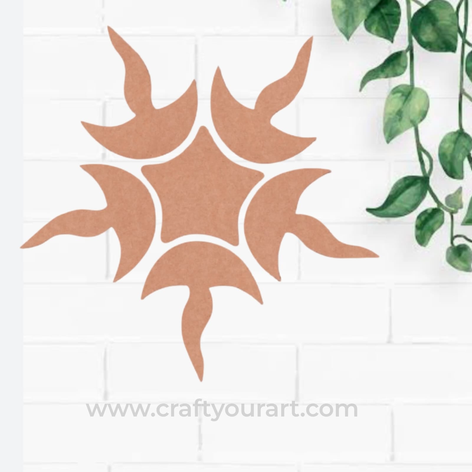 Diya Rangoli Cutout MDF Design 1