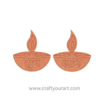 Diya Shubh Labh Pre Marked Base MDF Design 16