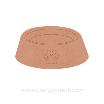 Dog Bowl Pre Marked MDF Design 1