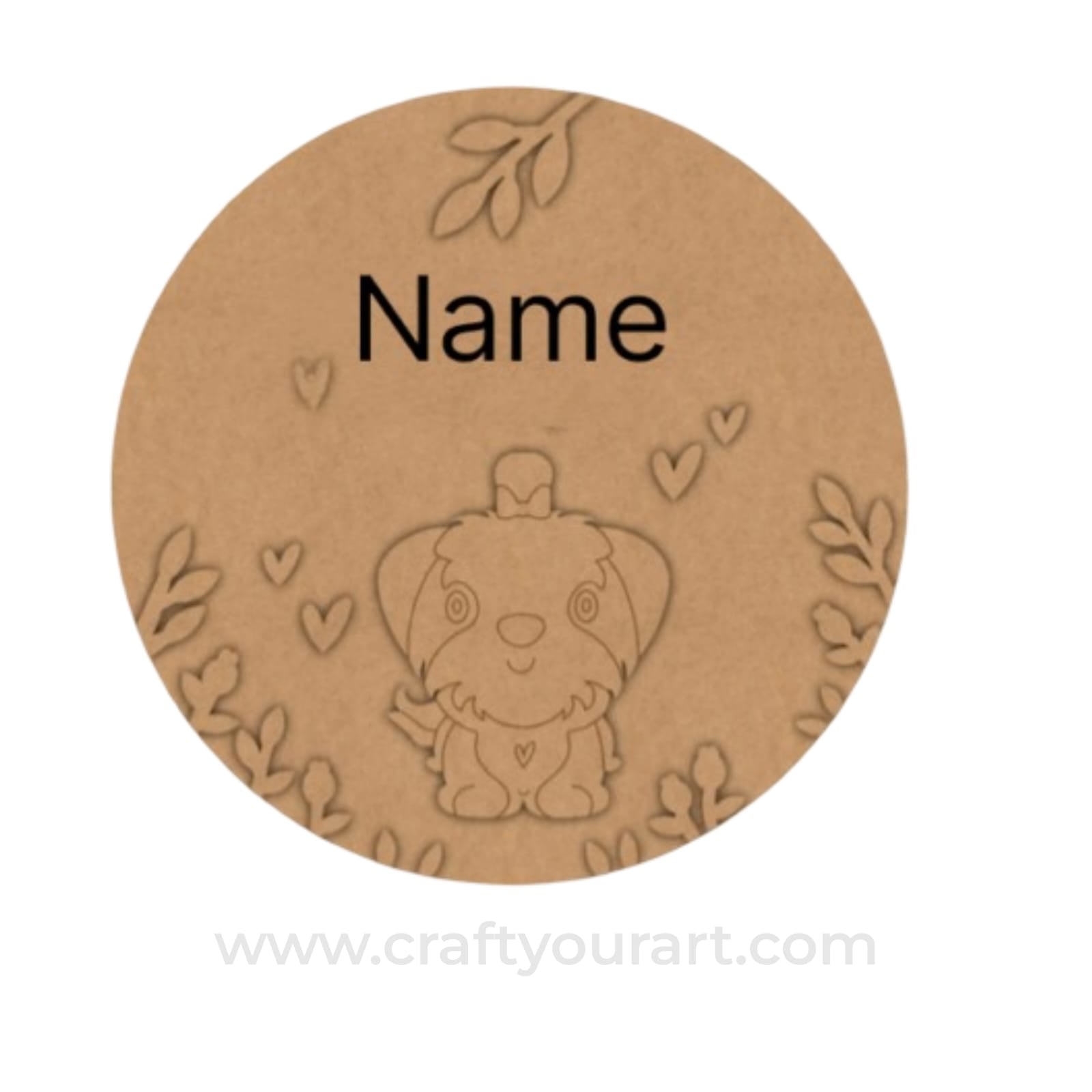 Dog Nameplate MDF Design 1