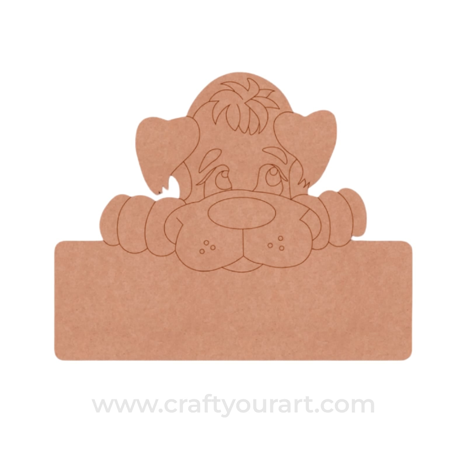 Dog Nameplate Pre Marked MDF Design 3
