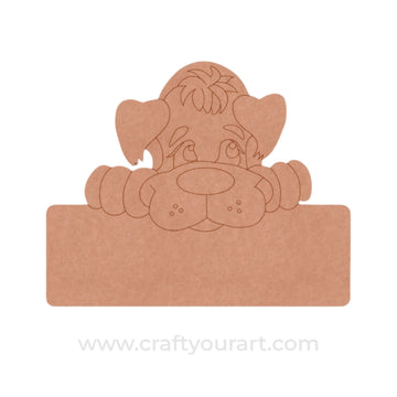 Dog Nameplate Pre Marked MDF Design 3