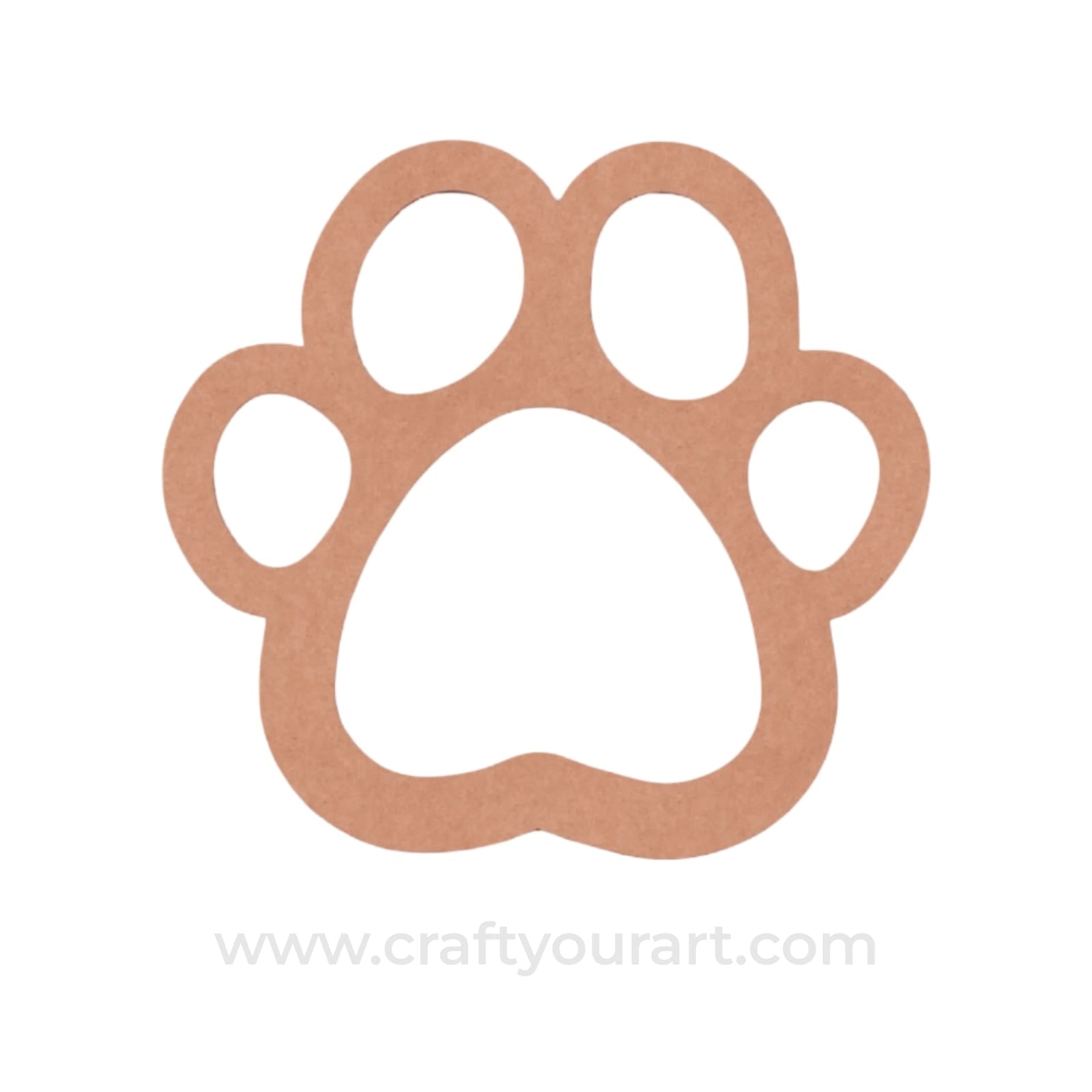 Dog Paw Cutout MDF Design 1