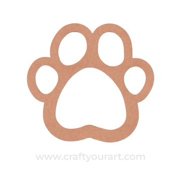 Dog Paw Cutout MDF Design 1
