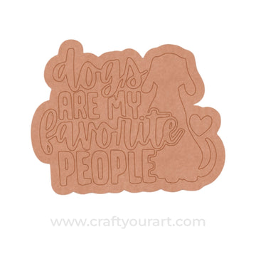 Dog Text Pre Marked Base MDF Design 1