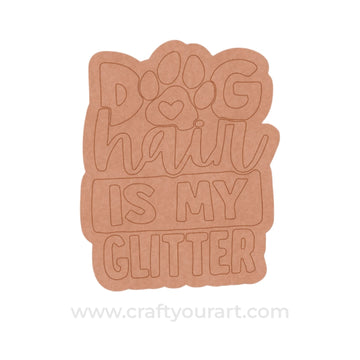 Dog Text Pre Marked Base MDF Design 2