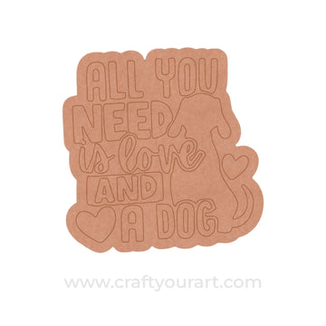 Dog Text Pre Marked Base MDF Design 4