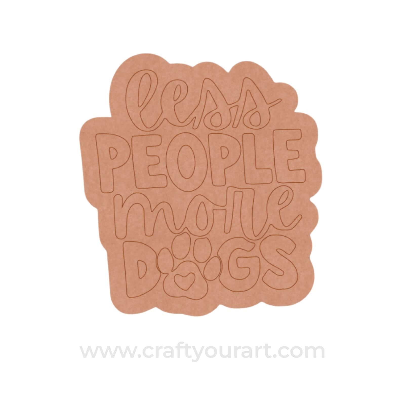 Dog Text Pre Marked Base MDF Design 5
