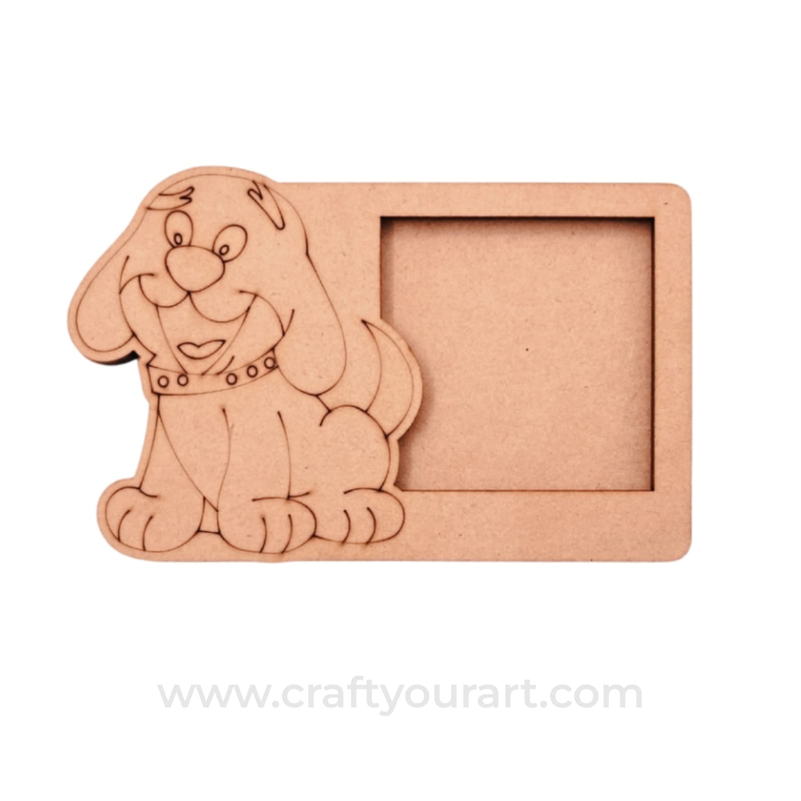 Dog Three Layered Photo Frame MDF Design 1