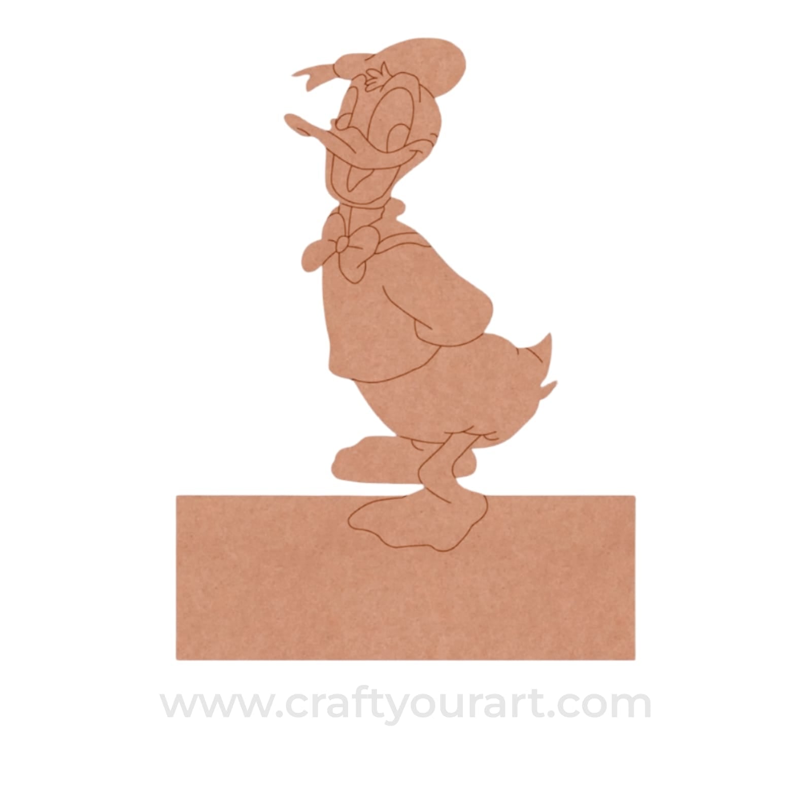 Donald Duck Nameplate Pre Marked MDF Design 1