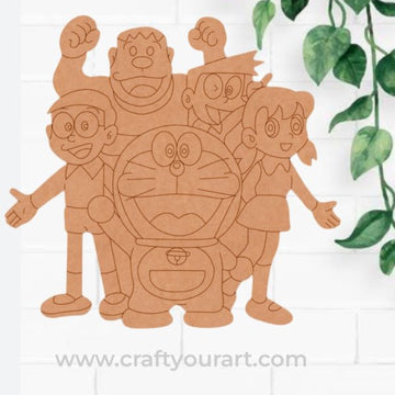 Doraemon Characters Pre Marked MDF Design 5
