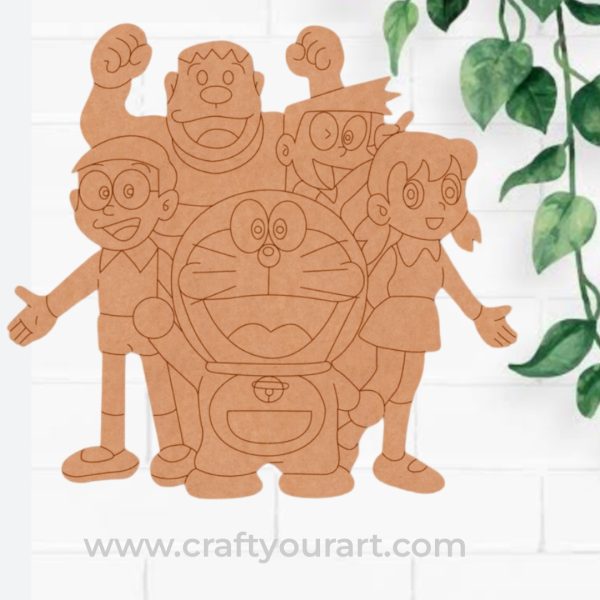 Doraemon Characters Pre Marked MDF Design 5
