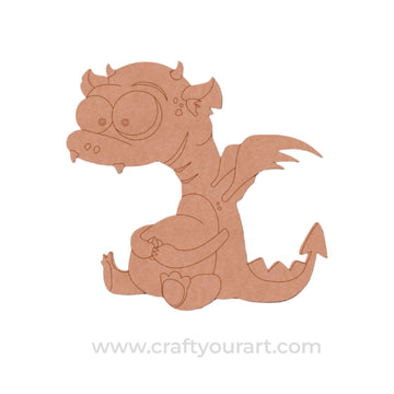 Dragon Holding Egg Pre Marked MDF Design 1
