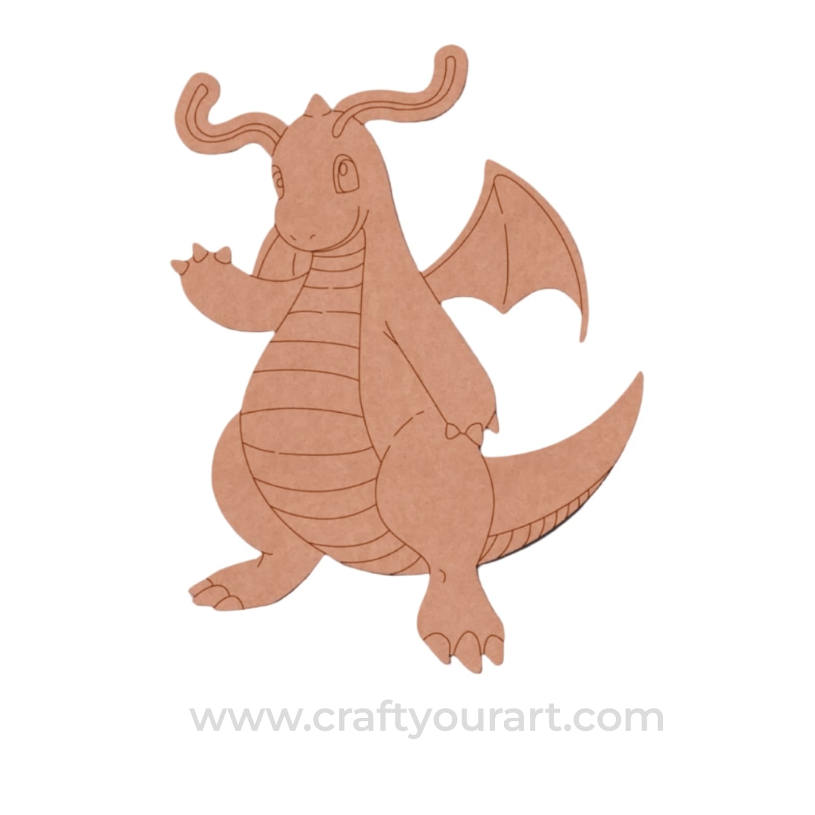 Dragonite Pokemon Pre Marked MDF Design 1