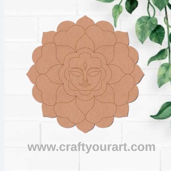 Durga Maa Mandala Pre Marked Base MDF Design 10