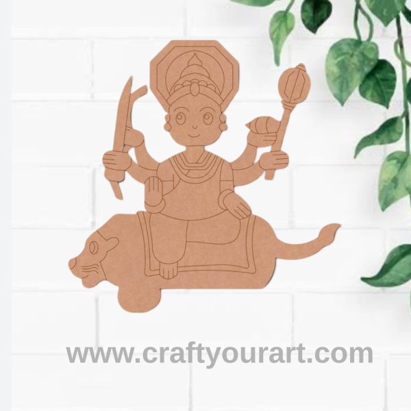 Durga Maa On Lion Pre Marked MDF Design 11