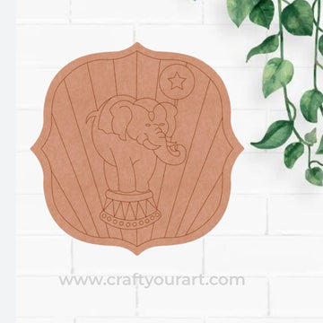 Elephant In Carnival Circus Pre Marked MDF Design 1