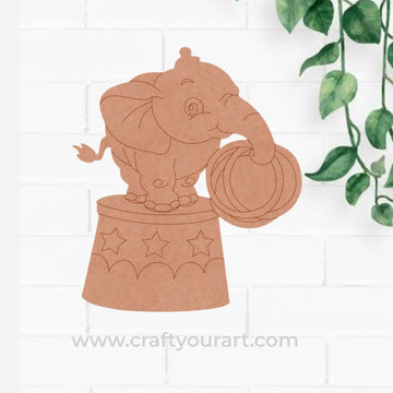 Elephant In Carnival Circus Pre Marked MDF Design 2