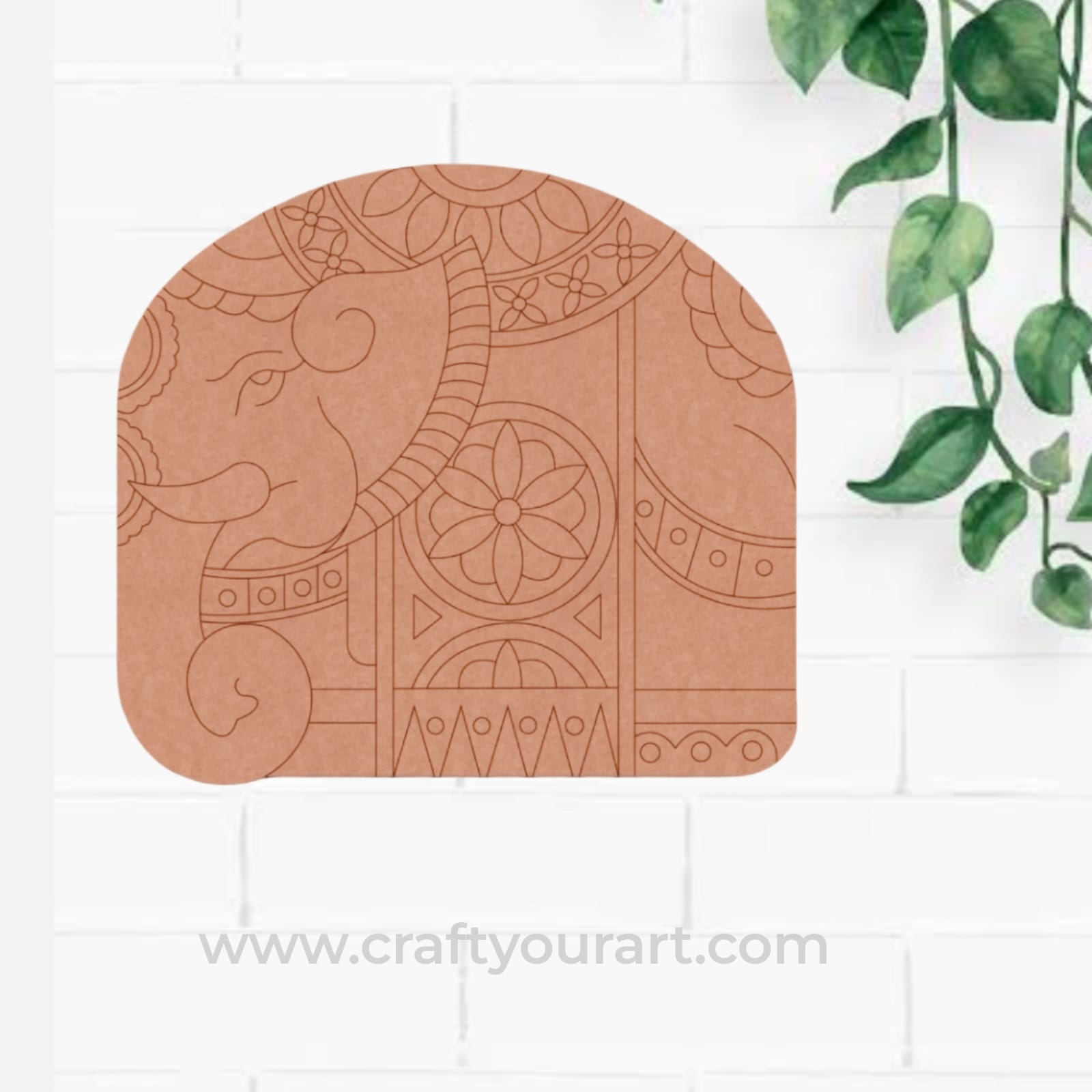 Elephant Mandala Pre Marked MDF Design 2
