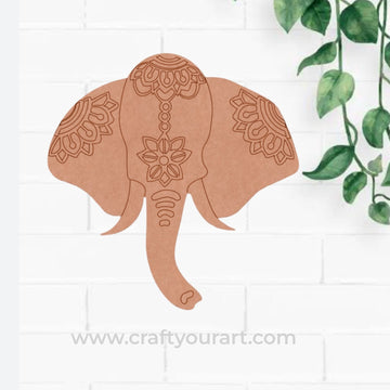 Elephant Mandala Pre Marked MDF Design 3